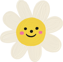 Cute Impasto Daisy Flower